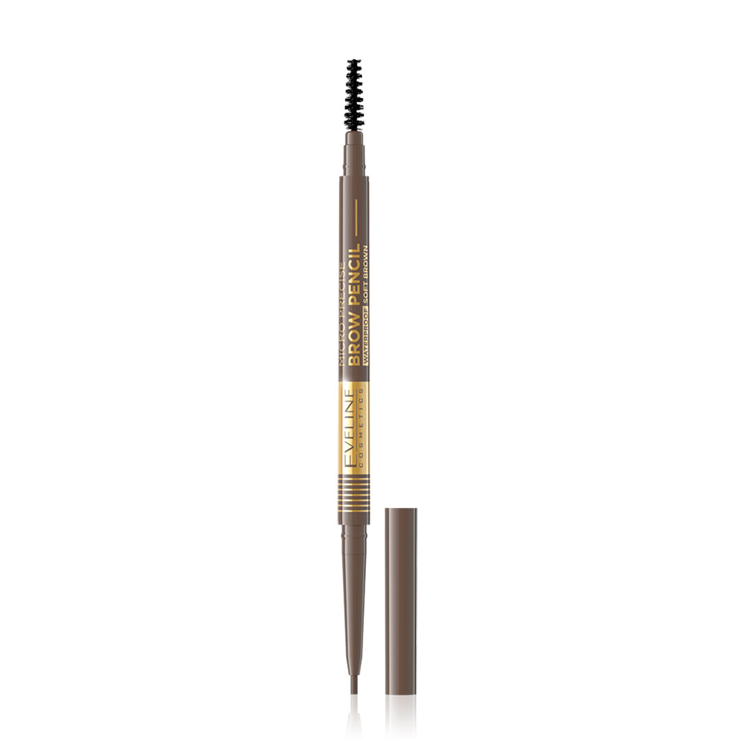 Водостійкий олівець для брів Eveline Cosmetics Micro Precise Brow Pencil 02 Soft Brown, 1.2 г